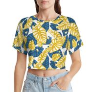 AILLOSA Racerback Tank Top Yuvarlak Yaka Kısa Kol YH-555 Kadın T-shirt