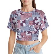 AILLOSA Racerback Tank Top Yuvarlak Yaka Kısa Kol YH-556 Kadın T-shirt
