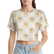 AILLOSA Racerback Tank Top Yuvarlak Yaka Kısa Kol YH-559 Kadın T-shirt