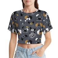 AILLOSA Racerback Tank Top Yuvarlak Yaka Kısa Kol YH-560 Kadın T-shirt