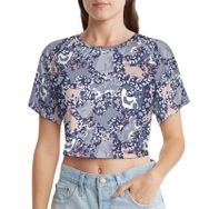 AILLOSA Racerback Tank Top Yuvarlak Yaka Kısa Kol YH-565 Kadın T-shirt