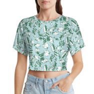 AILLOSA Racerback Tank Top Yuvarlak Yaka Kısa Kol YH-567 Kadın T-shirt