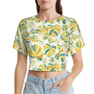 AILLOSA Racerback Tank Top Yuvarlak Yaka Kısa Kol YH-570 Kadın T-shirt