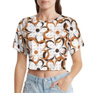 AILLOSA Racerback Tank Top Yuvarlak Yaka Kısa Kol YH-572 Kadın T-shirt