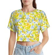 AILLOSA Racerback Tank Top Yuvarlak Yaka Kısa Kol YH-574 Kadın T-shirt