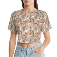 AILLOSA Racerback Tank Top Yuvarlak Yaka Kısa Kol YH-575 Kadın T-shirt