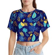 AILLOSA Racerback Tank Top Yuvarlak Yaka Kısa Kol YH-577 Kadın T-shirt