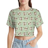 AILLOSA Racerback Tank Top Yuvarlak Yaka Kısa Kol YH-583 Kadın T-shirt
