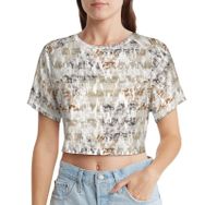 AILLOSA Racerback Tank Top Yuvarlak Yaka Kısa Kol YH-584 Kadın T-shirt