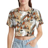 AILLOSA Racerback Tank Top Yuvarlak Yaka Kısa Kol YH-585 Kadın T-shirt