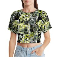 AILLOSA Racerback Tank Top Yuvarlak Yaka Kısa Kol YH-586 Kadın T-shirt