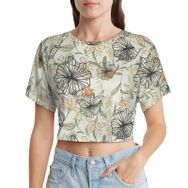 AILLOSA Racerback Tank Top Yuvarlak Yaka Kısa Kol YH-589 Kadın T-shirt