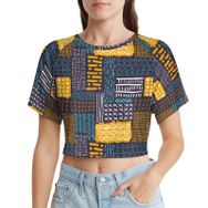 AILLOSA Racerback Tank Top Yuvarlak Yaka Kısa Kol YH-592 Kadın T-shirt
