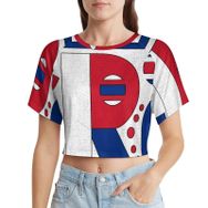 AILLOSA Racerback Tank Top Yuvarlak Yaka Kısa Kol YH-593 Kadın T-shirt