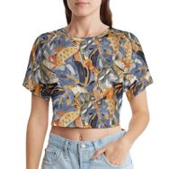 AILLOSA Racerback Tank Top Yuvarlak Yaka Kısa Kol YH-594 Kadın T-shirt