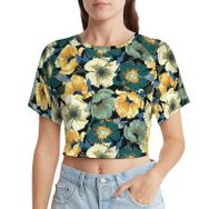 AILLOSA Racerback Tank Top Yuvarlak Yaka Kısa Kol YH-595 Kadın T-shirt