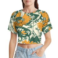 AILLOSA Racerback Tank Top Yuvarlak Yaka Kısa Kol YH-597 Kadın T-shirt