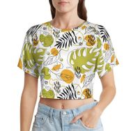 AILLOSA Racerback Tank Top Yuvarlak Yaka Kısa Kol YH-602 Kadın T-shirt