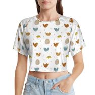 AILLOSA Racerback Tank Top Yuvarlak Yaka Kısa Kol YH-603 Kadın T-shirt