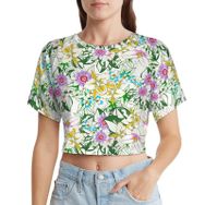 AILLOSA Racerback Tank Top Yuvarlak Yaka Kısa Kol YH-606 Kadın T-shirt