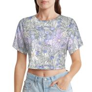 AILLOSA Racerback Tank Top Yuvarlak Yaka Kısa Kol YH-607 Kadın T-shirt