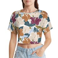 AILLOSA Racerback Tank Top Yuvarlak Yaka Kısa Kol YH-608 Kadın T-shirt