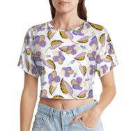 AILLOSA Racerback Tank Top Yuvarlak Yaka Kısa Kol YH-609 Kadın T-shirt