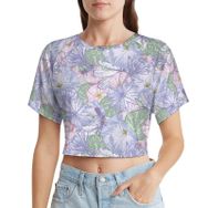 AILLOSA Racerback Tank Top Yuvarlak Yaka Kısa Kol YH-615 Kadın T-shirt