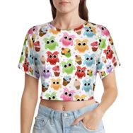 AILLOSA Racerback Tank Top Yuvarlak Yaka Kısa Kol YH-618 Kadın T-shirt