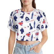 AILLOSA Racerback Tank Top Yuvarlak Yaka Kısa Kol YH-619 Kadın T-shirt