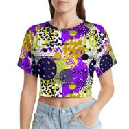 AILLOSA Racerback Tank Top Yuvarlak Yaka Kısa Kol YH-625 Kadın T-shirt