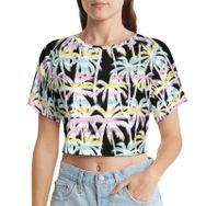 AILLOSA Racerback Tank Top Yuvarlak Yaka Kısa Kol YH-627 Kadın T-shirt