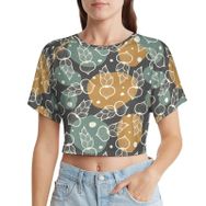 AILLOSA Racerback Tank Top Yuvarlak Yaka Kısa Kol YH-628 Kadın T-shirt