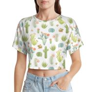AILLOSA Racerback Tank Top Yuvarlak Yaka Kısa Kol YH-631 Kadın T-shirt