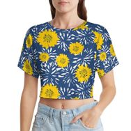 AILLOSA Racerback Tank Top Yuvarlak Yaka Kısa Kol YH-634 Kadın T-shirt