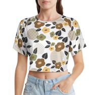 AILLOSA Racerback Tank Top Yuvarlak Yaka Kısa Kol YH-636 Kadın T-shirt