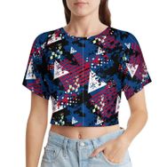 AILLOSA Racerback Tank Top Yuvarlak Yaka Kısa Kol YH-638 Kadın T-shirt