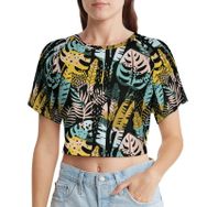 AILLOSA Racerback Tank Top Yuvarlak Yaka Kısa Kol YH-639 Kadın T-shirt