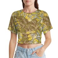 AILLOSA Racerback Tank Top Yuvarlak Yaka Kısa Kol YH-64 Kadın T-shirt