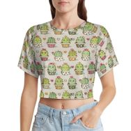 AILLOSA Racerback Tank Top Yuvarlak Yaka Kısa Kol YH-640 Kadın T-shirt