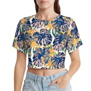 AILLOSA Racerback Tank Top Yuvarlak Yaka Kısa Kol YH-644 Kadın T-shirt