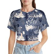 AILLOSA Racerback Tank Top Yuvarlak Yaka Kısa Kol YH-647 Kadın T-shirt