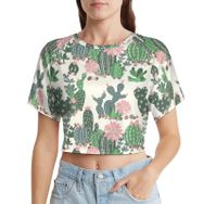 AILLOSA Racerback Tank Top Yuvarlak Yaka Kısa Kol YH-654 Kadın T-shirt