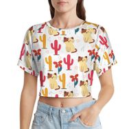 AILLOSA Racerback Tank Top Yuvarlak Yaka Kısa Kol YH-655 Kadın T-shirt