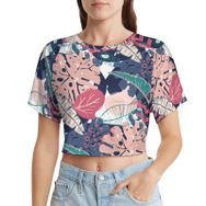 AILLOSA Racerback Tank Top Yuvarlak Yaka Kısa Kol YH-659 Kadın T-shirt