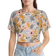 AILLOSA Racerback Tank Top Yuvarlak Yaka Kısa Kol YH-661 Kadın T-shirt