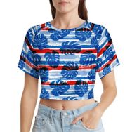 AILLOSA Racerback Tank Top Yuvarlak Yaka Kısa Kol YH-662 Kadın T-shirt