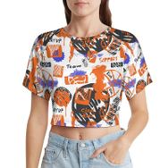 AILLOSA Racerback Tank Top Yuvarlak Yaka Kısa Kol YH-666 Kadın T-shirt