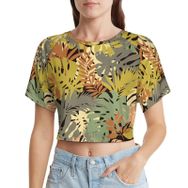 AILLOSA Racerback Tank Top Yuvarlak Yaka Kısa Kol YH-67 Kadın T-shirt
