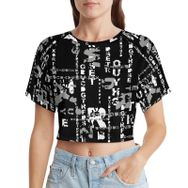 AILLOSA Racerback Tank Top Yuvarlak Yaka Kısa Kol YH-675 Kadın T-shirt